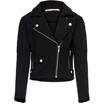 Only KONPOPTRASH Biker Jacket PNT Noos Chaqueta, Schwarz, 116 para Niñas