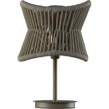 Lámpara de Mesa de Exterior Polinesia 31cm, IP44, Beige Oscuro, 1 x E27, 2 Años de Garantía