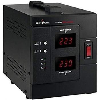 Regulador de Tensión Tecnoware 2000VA 1600W con 2 Salidas AC y Protección contra Sobretensiones