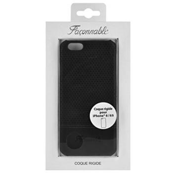 Funda para teléfono móvil Faconnable micro-perforada negra para iPhone 6/6S (4.7 pulgadas)