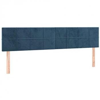Cabecero LED de Terciopelo Azul Oscuro 180x5x78/88 cm