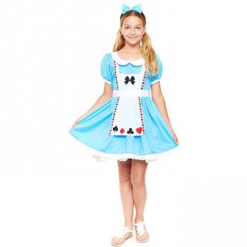 Disfraz de Alicia con Vestido Azul para niña