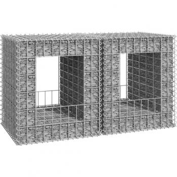 vidaXL Gabion Basket Posts - 2 pcs, 50x50x60 cm, Iron