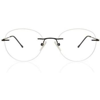 Oval Rimless Metal Negras Gafas Recetadas para Hombre - Gafas Anti-Azules - SmartBuy Collection