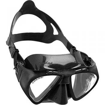 Cressi Máscara de Buceo Penta Plus Unisex, Color Dark-Negro, Talla ÚNICA, incluye diseño de doble cristal y marco flexible para mayor comodidad