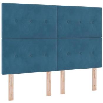 Cabecero LED Ajustable Azul 72 cm Terciopelo con Luces de Tira