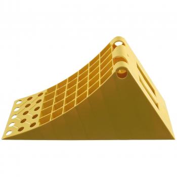 Calzo para ruedas FEBI BILSTEIN 17774 - Cuña de seguridad, material plástico resistente, diseño antideslizante, apto para vehículos ligeros y pesados, fácil de usar y almacenar