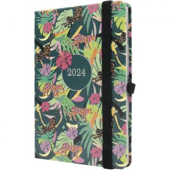 Finocam - Agenda 2024 Mínimal Design M4 Selva Enero-Diciembre Semana Vista Horizontal Encuadernada Catalán Multilingüe Multicolor 118x168mm