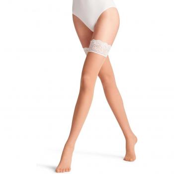 Falke Matte Deluxe 20 Den Brown Stay-Up Thigh-High Tights for Women