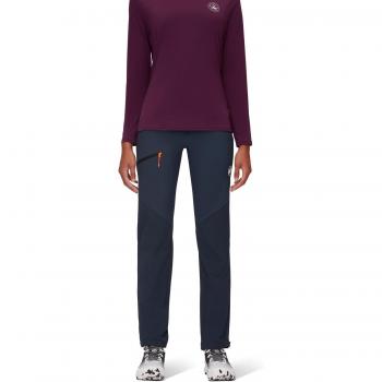 Pantalón de montaña para mujer Mammut Courmayeur con diseño marino