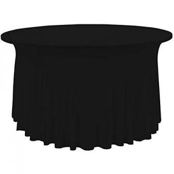 vidaXL 2X Fundas Elásticas para Mesa con Falda de 120x74cm Negras Decoración