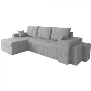 Sofá Rinconero Memphis 138 con Función de Descanso y Caja de Ropa de Cama, 256 x 139 x 80 cm