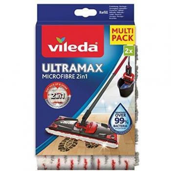 Mopa Vileda 167720 Bayeta para trapeador (2 Unidades) Rojo, Blanco