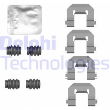 Kit de reparación de pastillas de freno DELPHI LX0774, incluye pastillas de freno, adaptadores y accesorios necesarios para la instalación