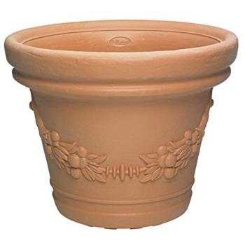Vaso Redondo Elios de Resina Terracota 60 cm x 47,5 cm