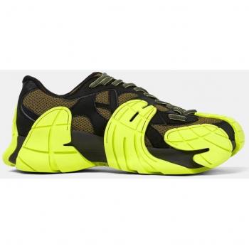 Camperlab Unisex Mesh Sneakers with Rubber Sole - Multicolor, Green/Black, Size 44/11 US