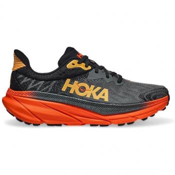 HOKA Men's Challenger 7 Road Running Shoes, Castlerock/Flame, Size 8.5