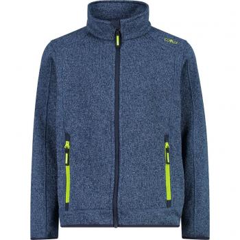 CMP Unisex Heavy Fleece Children's Jacket in Blue/Lime Green, Size 3 Years