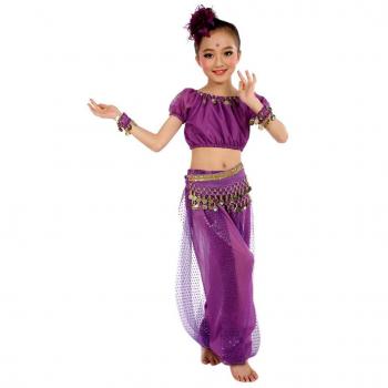 Covermason Niña Hecho a mano Danza del vientre Ropa Camisa de Manga Corta y Pantalones
