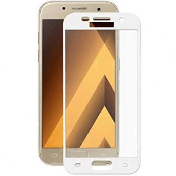 Todotumovil Protector de Pantalla Samsung Galaxy A3 2017 Blanco Completo 3D Cristal Templado Vidrio Curvo para movil