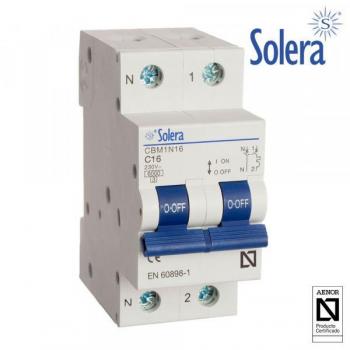 Interruptor Magnetotérmico Solera Monopolar con Neutro de 25 Amperios (Retractilado)