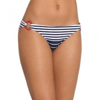 Kiwi - Parte inferior del bikini a rayas para mujer, talla 40, color azul marino