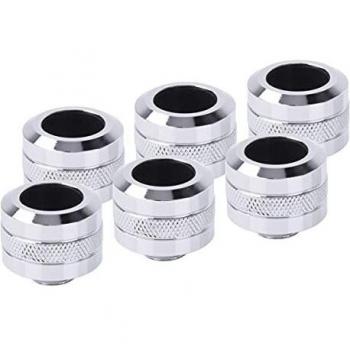 Alphacool 17476 Icicle PRO 16 mm HardTube Fitting G1/4 - Chrome Six Pack WAKÜ Connections