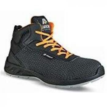 Zapatos de seguridad Aimont Avanger S3 SRC, serie Diamont Metal Free, color negro y naranja, talla 40