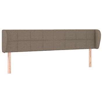 Cabecero de Tela Gris Taupe 183x23x78/88 cm con Diseño Orejas
