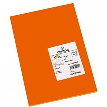 Cartulina A3 Naranja de 185g - Paquete de 50 Hojas