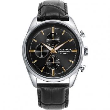 Reloj Viceroy Classic 401379-17 acero y piel, reloj de hombre con caja y correa de piel negra