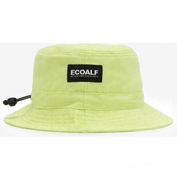 Gorro tipo fisher unisex con cordón ajustable en color verde de la marca ECOALF