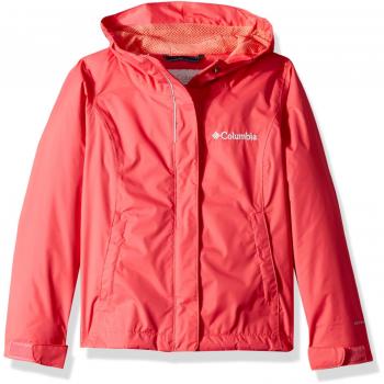 Columbia Arcadia Chaqueta, Niñas, Bright Geranium, XL