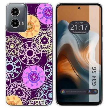 Funda de Silicona Radial para Motorola Moto G34 5G con Dibujos