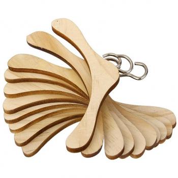 ROSENICE 10pcs Percha de Ropa de Muñecas Suspensión de Madera de 1/3 BJD Muñecas