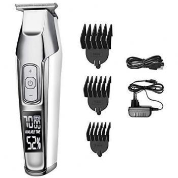 ACTION Maquina Cortapelo, Cortapelos con cuchillas acero inoxidable, Recortadora de Barba y Cortapelos para Hombre, Pantalla LED High powerful motor para Viajes En El Hogar Viaje De Negocios