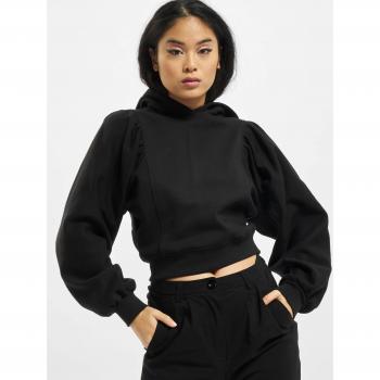 Ladies Organic Black Gathering Batwing Hoody