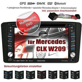 2DIN Auto Radio Creatone V de 336dg para Mercedes CLK W209 