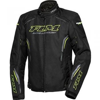 FLM Chaqueta de Moto con Protectores Chaqueta de Moto Chaqueta Textil Deportiva 6.0, Hombres, Atletas, Toda la Temporada, Textil