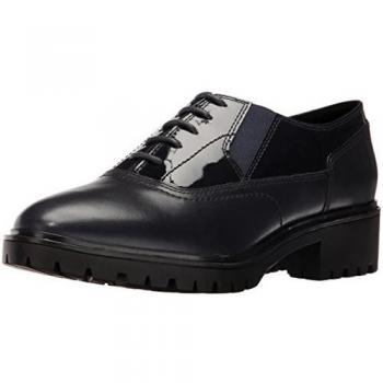 Geox D Peaceful H, Zapatos de Cordones Oxford Mujer, Blau