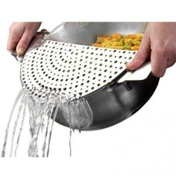 Escurridor de Ollas en Acero Inoxidable, Modelo Ibili 728100, Diámetro 26cm