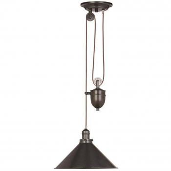 Lámpara colgante Provenza max 180 cm, bronce envejecido, tipo domo, E27