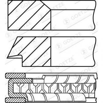 Kit de aros de pistón GOETZE ENGINE 08-204500-10