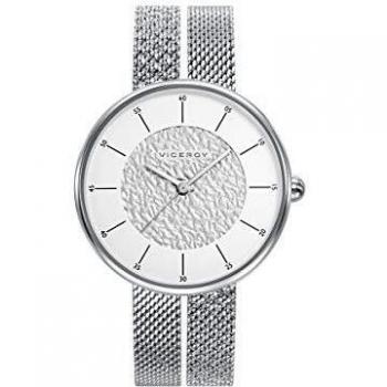 Viceroy Air - Reloj para Mujer Acero Malla Milanesa Doble Esfera Plata 42374-47