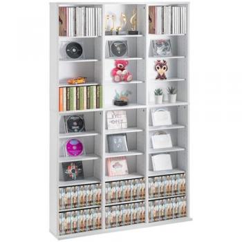 VEVOR 9-Layer Media Storage Cabinet, Adjustable CD/DVD Shelf for 756 CDs with 27 Compartments