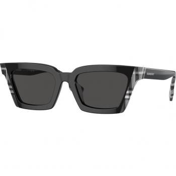 Burberry Briar BE4392U Square Sunglasses in Black/Check White with 52mm Lens
