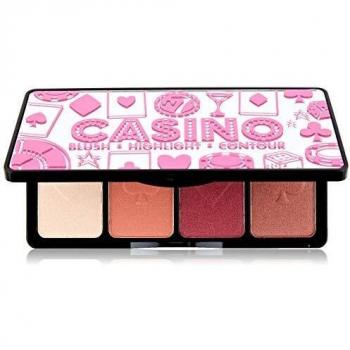 W7 Casino Blush/Highlight and Contour Face Palette, 16 g
