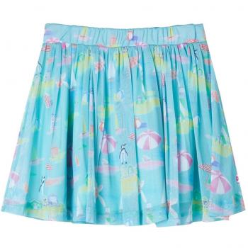 Falda plisada infantil color aguamarina claro 116