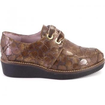 NIVAL LUKA Zapatos con cordones de mujer taupe PIEL 623