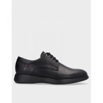 Zapato de Piel Negro Callaghan Elegance 61000 con Cordones Talla 44